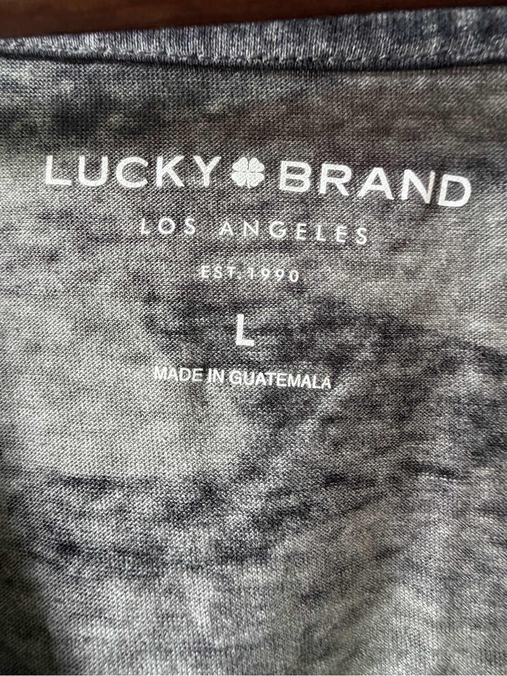 Lucky Brand | Camo V-Neck Tee | Gray Black | L - Picture 3 of 6